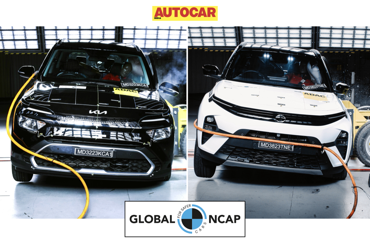 Tata Nexon, Kia Carens Global NCAP crash test Tata Nexon, Kia Carens Global NCAP crash test